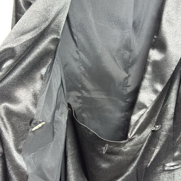 (R1) Aidan Mattox Satin Tuxedo Mini Dress, Size L - Picture 12 of 16